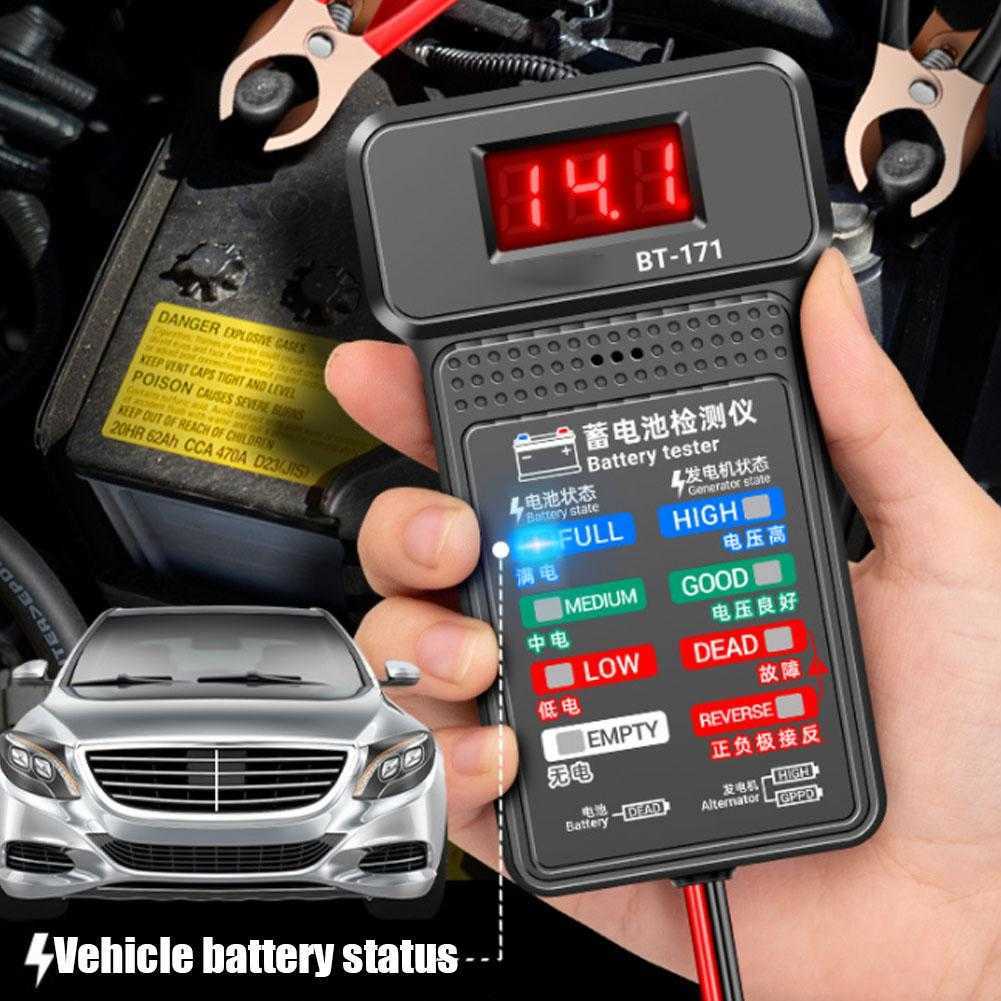 2024 Car Battery Tester 12V LCD Digital Auto Battery Cranking Charging Circut Tester Battery Checker Analyzer Tool