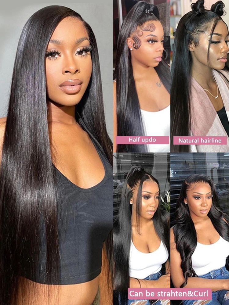 Straight Lace Front Wigs Hd Lace Wig 13x4 Human Hair Wigs For Black Women Pre Plucked Brazilian 150%density full hd Lace Frontal Wig