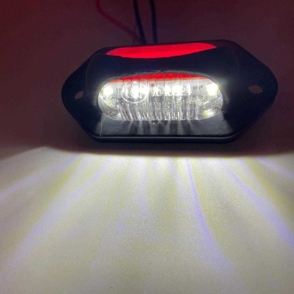 Ny 2st 12V 24V LED -registreringsskylt Ljus Chrome Number Plate Light Motorcykel RV CARAVAN LORRY TRUCK TRAILER PLATE LIGHING