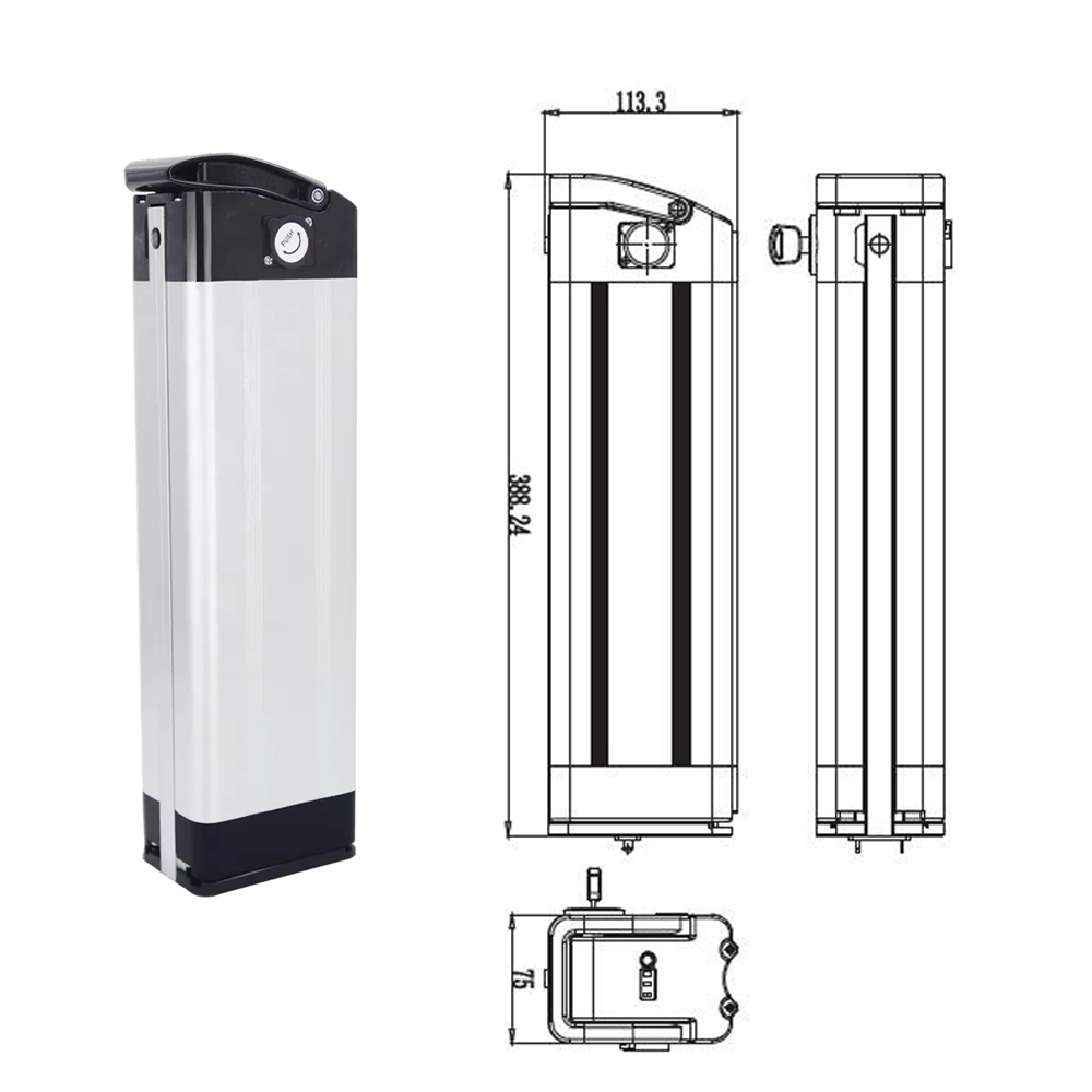 Tricycle électrique argent poisson Ebike batterie 24V 17.5Ah 21Ah 20Ah 25Ah Ebike batterie pour gros pneu Ebike 250W 350W 500W