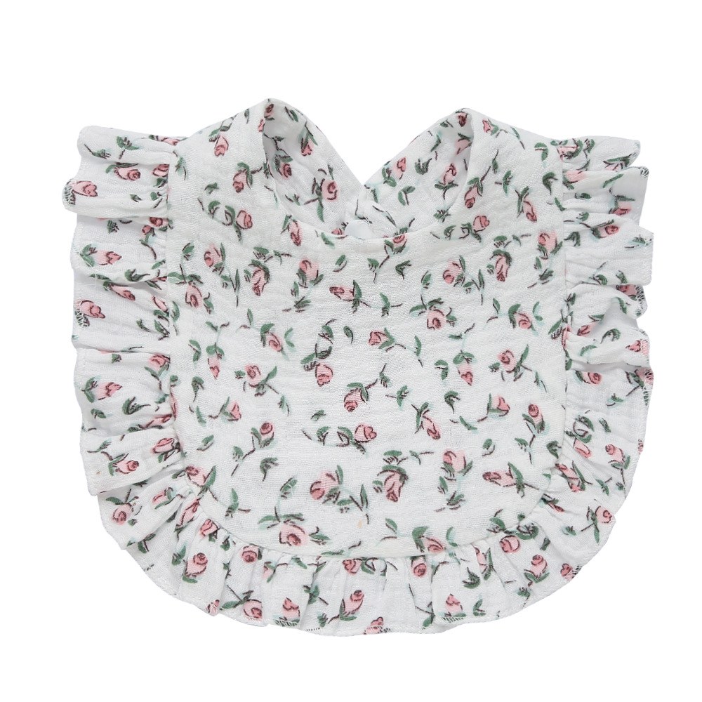 Style coréen bébé alimentation bavoir bavoirs à volants Floral nourrissons salive serviette doux coton burp tissu pour nouveau-né bambin enfants bavoirs