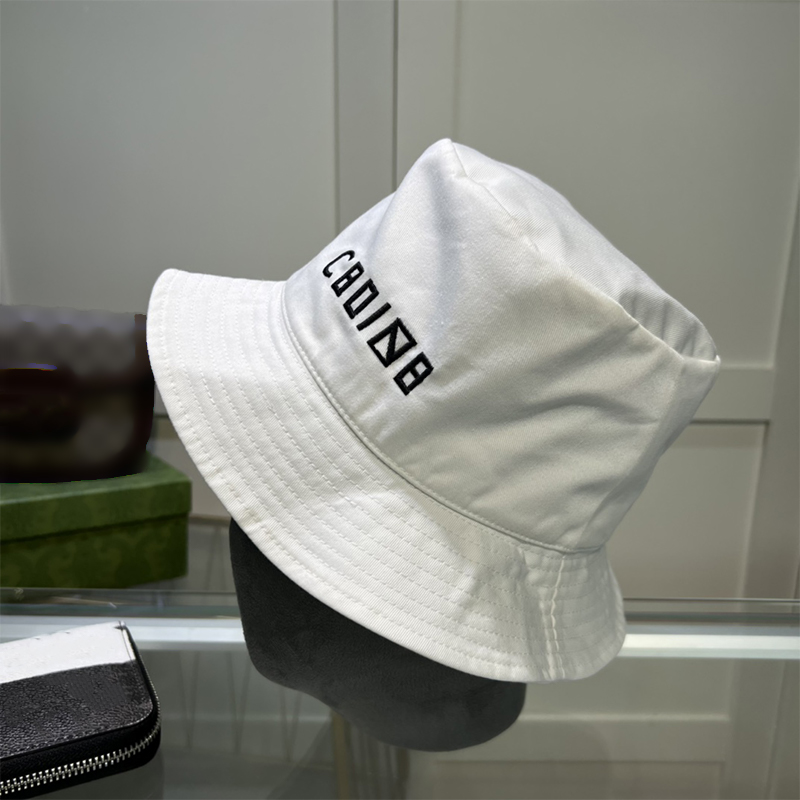 남성용 9 가지 색상 버킷 모자 여성 브랜드 디자이너 모자 문자 자수 여행 태양 보호 Casquette Sunhat