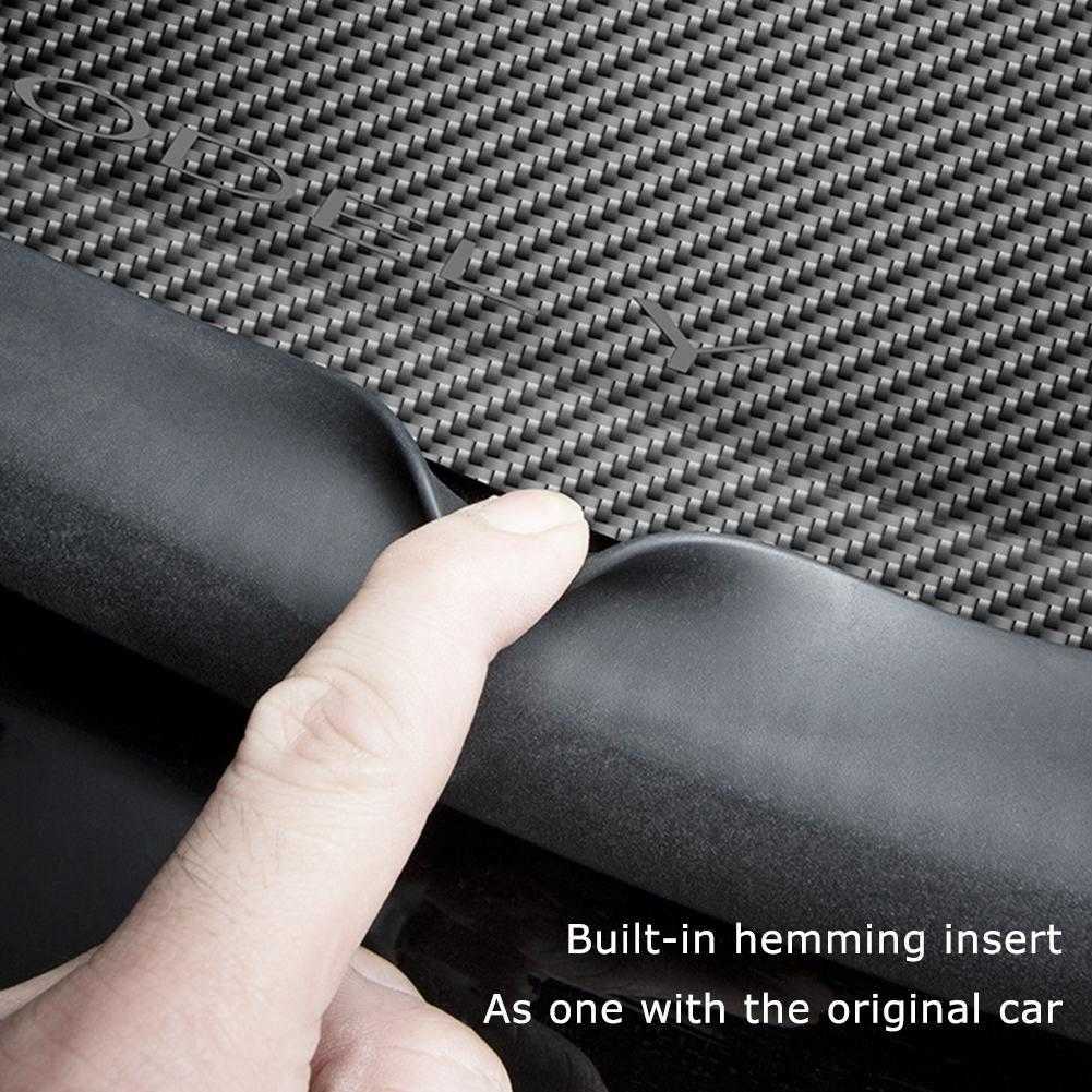 Nytt för Tesla Model Y 2020-2022 bakdörr Sill Anti Kick Plate Bakdörr Inner Sill Protection Cover Interior Decoration Accessorie