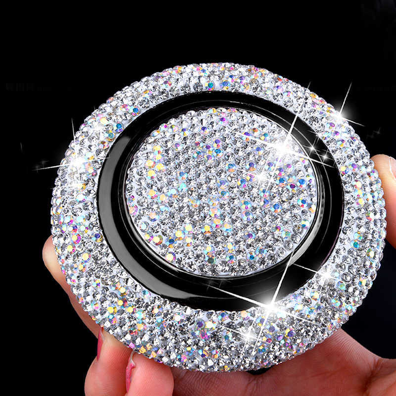New Car styling Bling Car Air Freshener Crystal Diamond Flying Saucer Car Decoration Ornaments Women Solid Car Perfumes Accessories