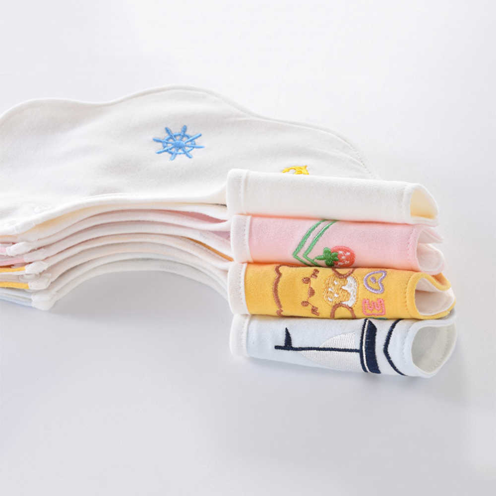Slabbetjes Spuugdoekjes Nieuwe katoen waterdicht borduren hartvormige witte Speeksel handdoek sjaal baby mode nep kraag bib accessoires G220605