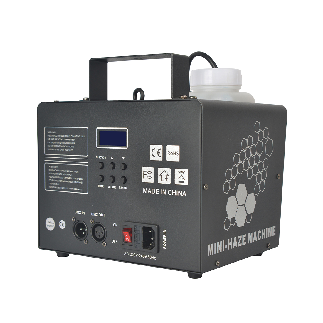 Moka 500W Mist Haze Machine DMX512 تغطية دخان التحكم عن بعد 70 متر مربع في 3 دقائق آلة الضباب ل DJ Disco Club Bar Haze استهلاك الوقود 6 ساعات لكل لتر Fogger