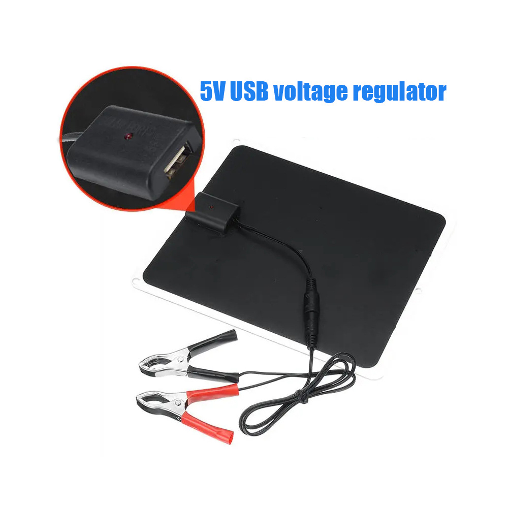 5W12V 태양열 충전 패널, 모바일 컴퓨터 USB 소켓, 옥외 휴대용, 내구성 및 안전한 태양 광 패널 용 자동차 태양열 충전기