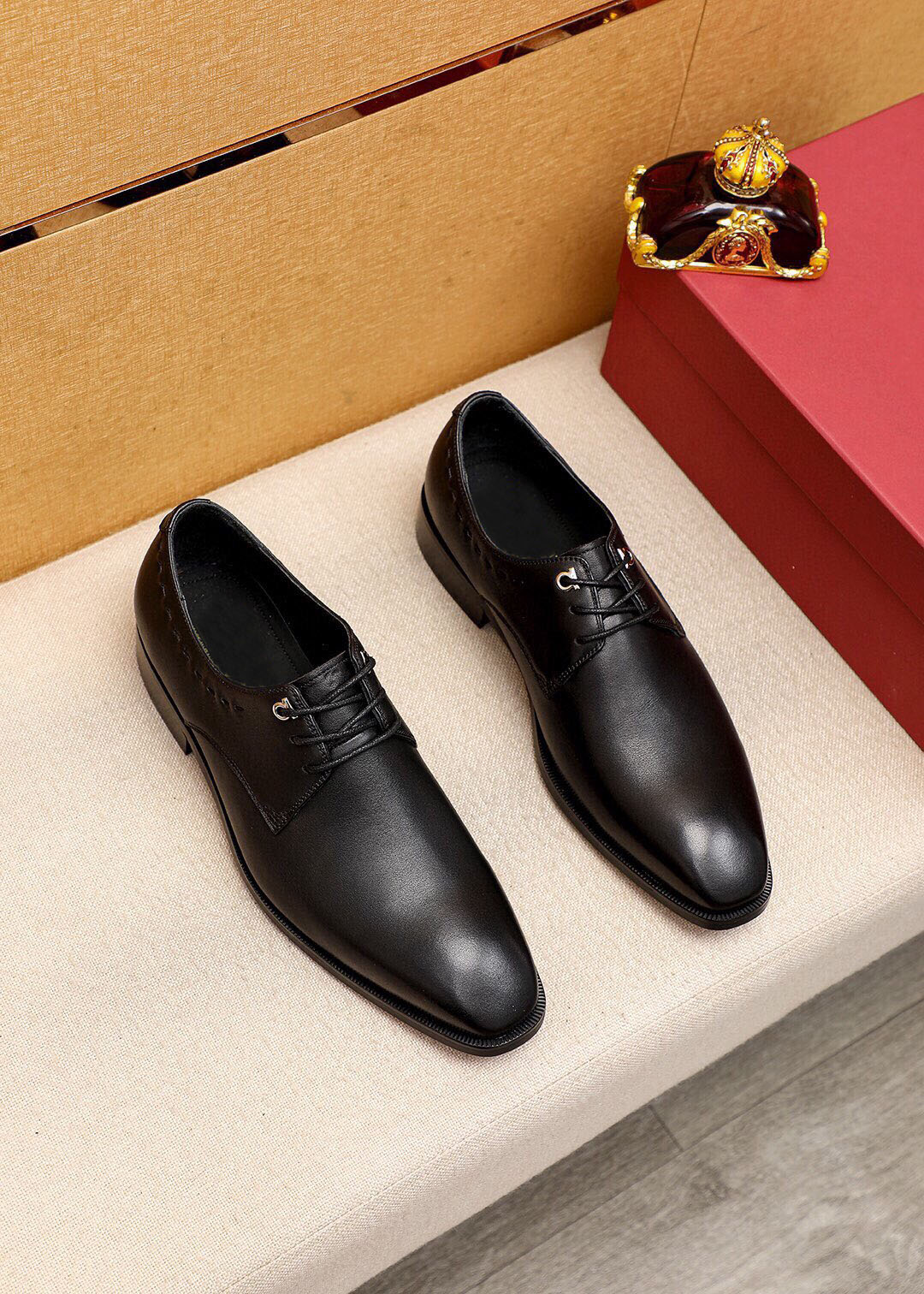 2023 Mens Fashion Lace Up Designer Dress Shoes Men Fashion Brand Business Oxfords New Classic Genuine Leather Suits Flats Size 38-45