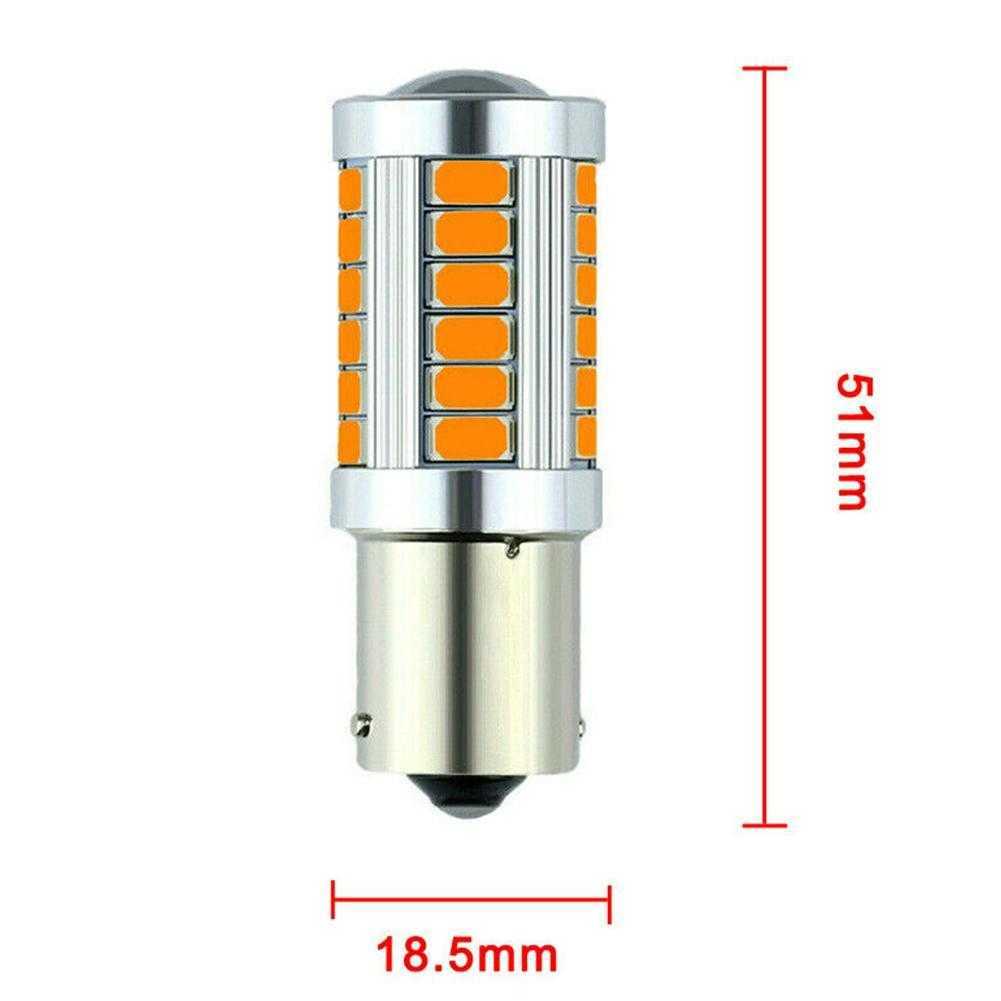 Nuovo 1156PY 7507 PY21W BAU15S 33 SMD 5630 5730 LED Indicatore di direzione posteriore auto Indicatori di direzione anteriori auto Luce ambra gialla