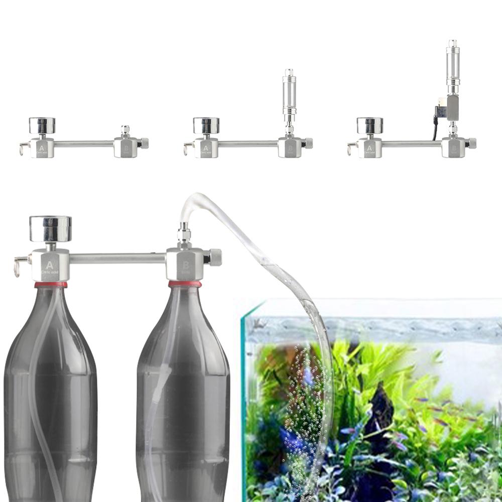 Equipamento de aquário co2 diy kit sistema gerador co2 com contador bolha válvula solenóide para plantas tanque peixes aquário difusor co2