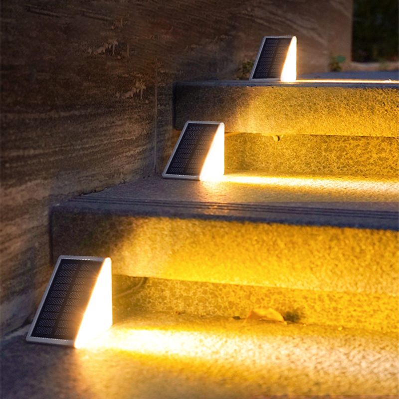 Triangle LED Solar Step Lights 13LED Waterproof Outdoor Stair Lights, Solar Deck Lights for Yard, Patio, Garden, Walkways, Front Door, Driveway, Porch