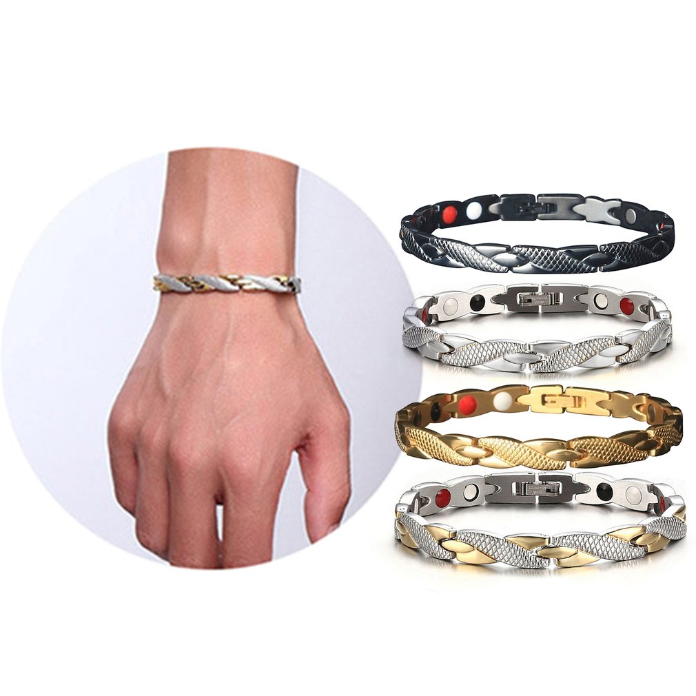 New Dragon Pattern Twisted Healthy Magnetic Magnet Bracciale donne Power Therapy Magneti Bracciali Braccialetti donna Uomo