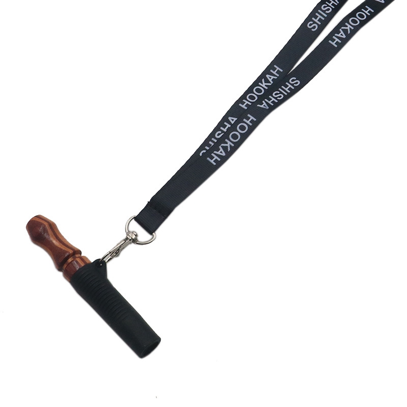 Neueste Shisha Shisha Rauchen Bunte Naturholzspitzen Anhänger Tragbarer Griff Rohre Lanyard Filter Silikonschlauch Mundstück Holzhalter