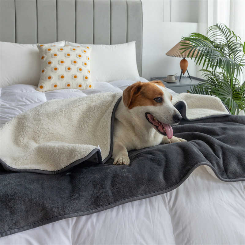 Novo cobertor para animais de estimação, cama para cachorro, tapete para gato, flanela, acessórios espessos, mantenha-se aquecido no inverno, para dormir, almofada para sofá, tapete doméstico, suprimentos