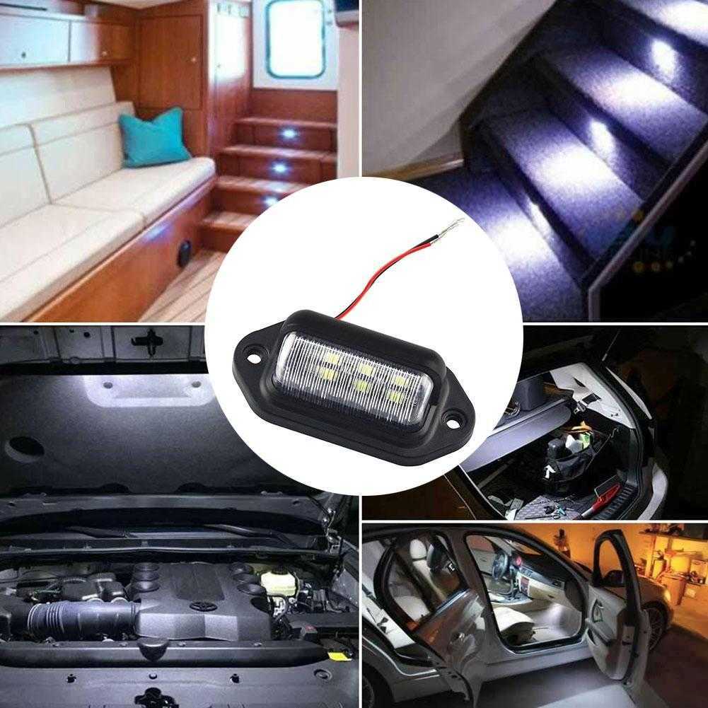 Atualizar 6 LED Luz da placa de matrícula do carro para SUV Truck Trailer Van Tag Step Lamp Lâmpadas brancas Produtos de carro Luzes da placa de licença