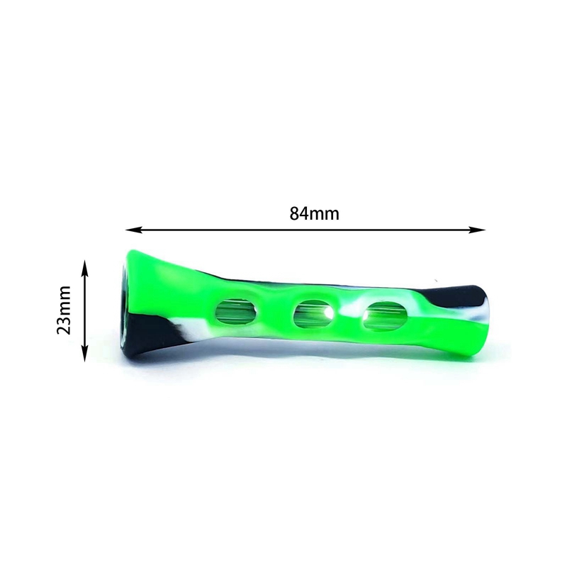 Latest Colorful Silicone Skin Thick Glass Pipes Dry Herb Tobacco Preroll Roller Cigarette Cigar Filter Holder Portable Removable Easy Clean Tips Mouthpiece