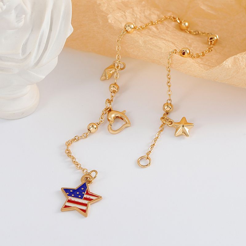 Boho Vintage Simple Star Anklet 여성 조절 가능한 Anklets 팔찌 다리 발 보석 보석 선물