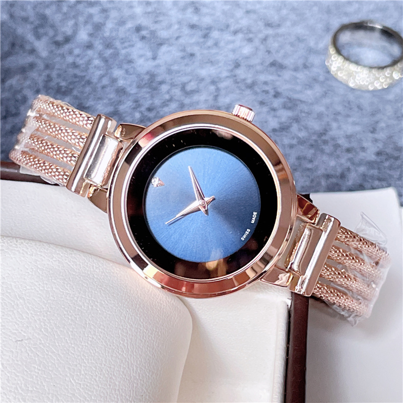 Fashion Full Brand Wrist Watches Women Girl Ladies With Luxury Logo Steel Metal Band Quartz Clock G156