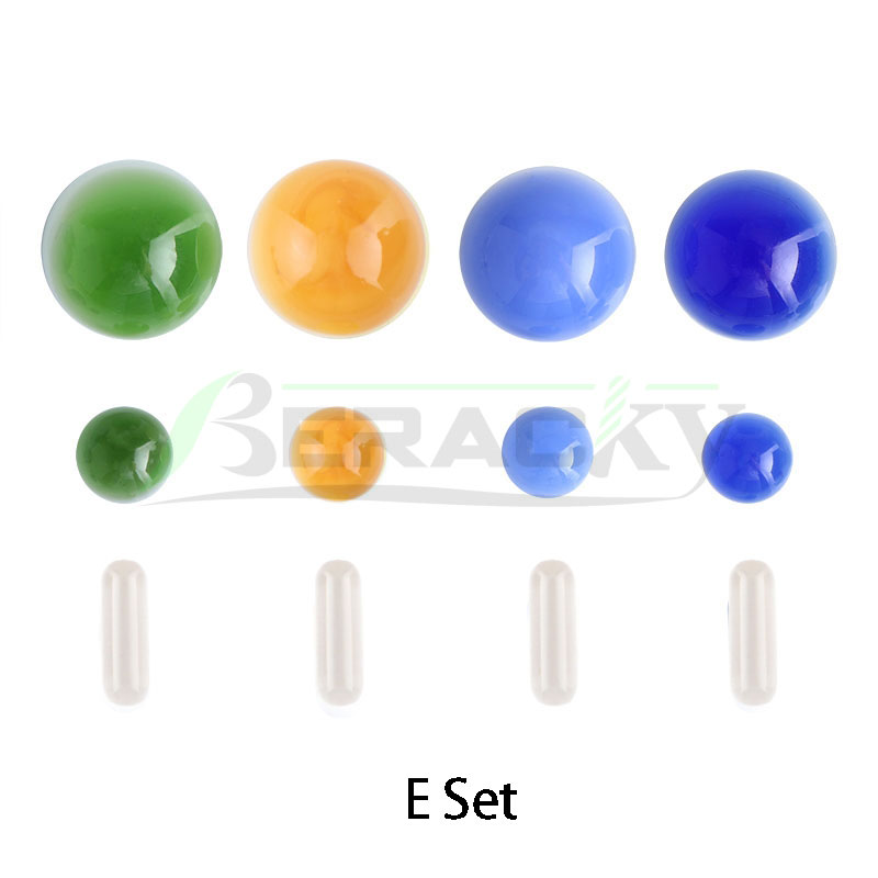 Beracky 5 Stile Glas-Rauch-Terp-Slurper-Perlen-Set mit Rubin-Quarz-Pillenmurmeln-Sets für Slurper-Banger-Nägel, Wasserbongs, Dab-Rigs