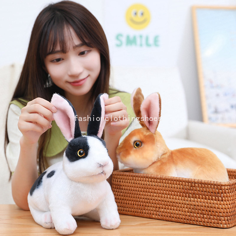 24cm Long Ear Bunny Doll Cartoon Rabbit Plush Toys for Children Soft Plush Stuffed Animal Appease Sleeping Toys Gift for Kids