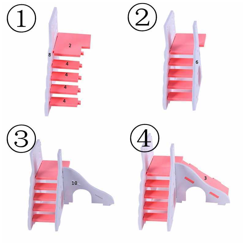 Ny massivt trä glid trappor hamster hus råtta bur tvättbar marsvin hus leksak hamster spela spel råtta hus husdjursprodukter zg0010