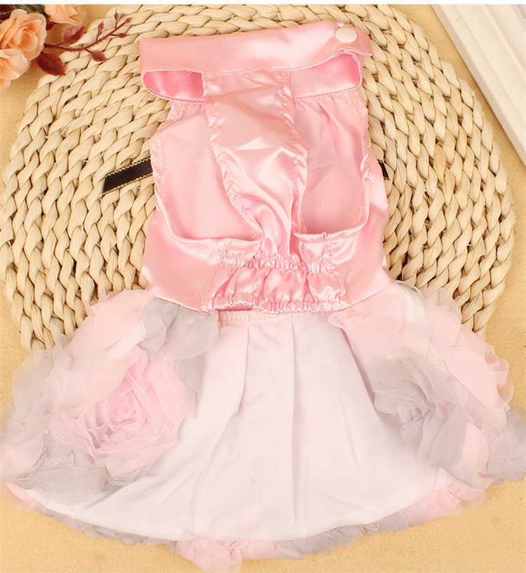 Novo vestido floral para cachorro flores laço princesa cachorrinho roupa vestido cachorro menina cães vestidos roupas para animais de estimação cão guipure vestido suprimentos py0306