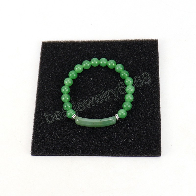 Bracelet élastique tissé à la main en pierre d'améthyste naturelle pour femmes hommes Bracelet tressé en pierre de cristal coloré Bracelet nouvelle énergie