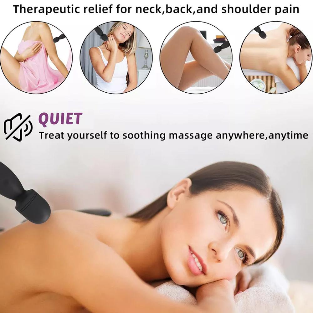 Massager Krachtige mini -massagerek nek schouderrug body massagedools handheld waterdichte rustige oplaadbare persoonlijke massager voor vrouwen