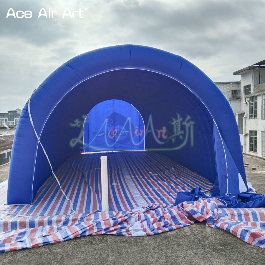 10ml 맞춤형 팽창 식 터널 스포츠 터널 입구 이벤트 전시회 프로모션을위한 2 개의 문이있는 풍선 터널 텐트