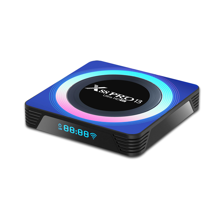 X88 Pro 13 TV Box Android13.0 RockChip RK3528 четырехъядерная 64-битная 64-битная Cortex-A53 Поддержка 8K Видео декодирование WiFi6 BT5.0 Установить верхнюю коробку