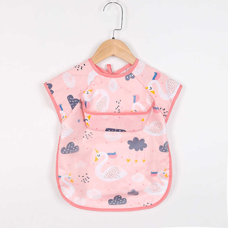 Bibs Cloths Baby apron long sleeved scarf waterproof art smoke feeding bib baby boy girl child Burp Cloth Bandana G220605