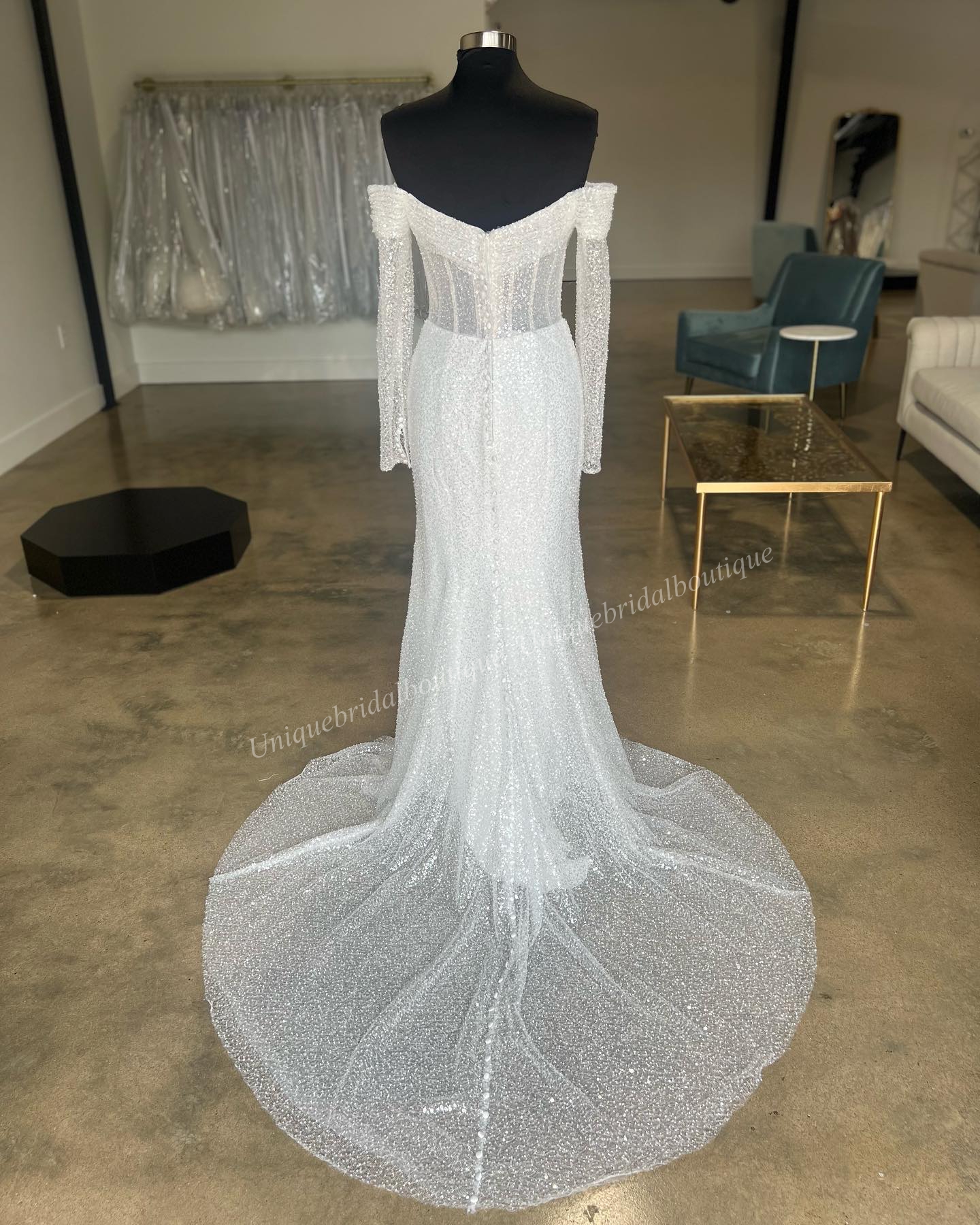 Illusion Wedding Dress Free Veil Fitted Corset Bridal Rehearsal Reception Engagement Party Bachelorette Elopement Hens Night Dance Gown for Bride Long Sleeves
