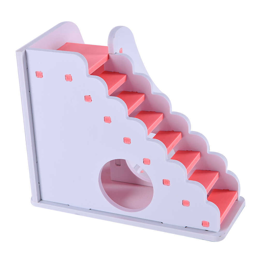 Nouveau Bois Massif Hamster Toboggan Escaliers Maison De Cochon D'inde Lavable Rat Maison Cage Pet Jeux Hamster Jouet Maison Hamster Accessoires ZG0011