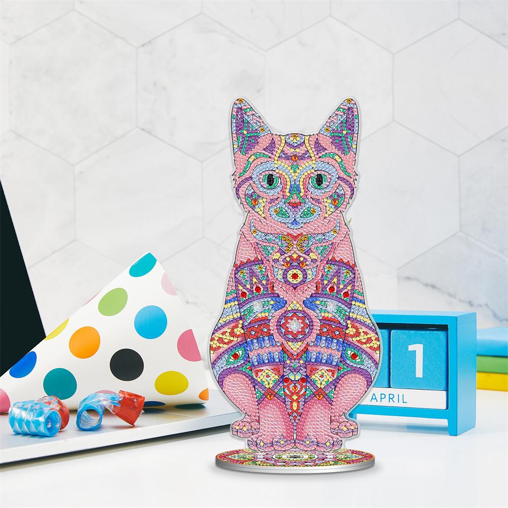ステッチかわいい猫犬DIYダイヤモンド絵画装飾品カードアメリカ旗の要素ダイヤモンドメントオフィスの装飾