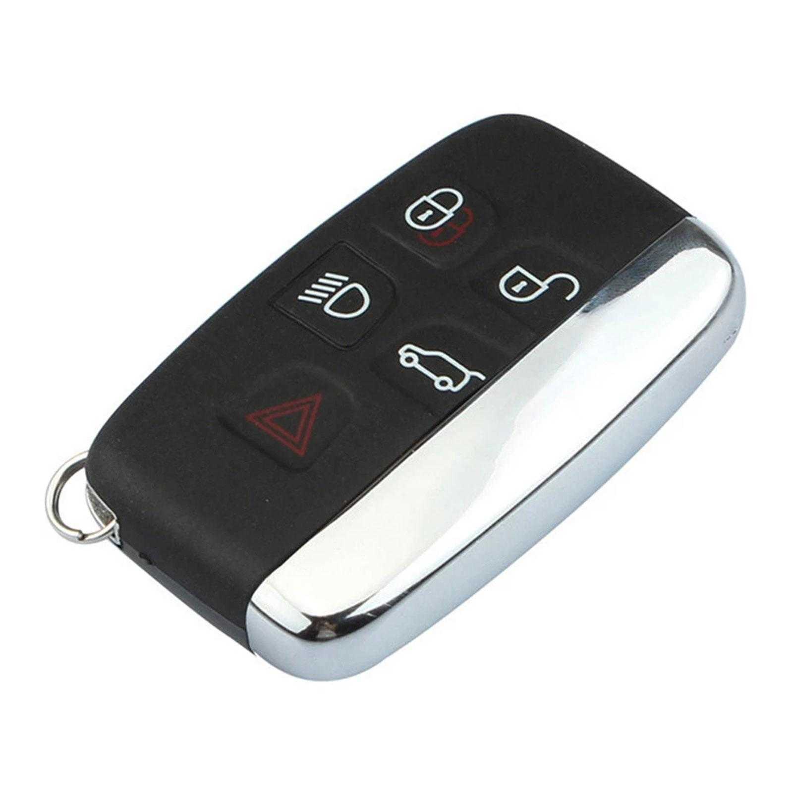 2024 5 -knappen Remote Car Key Shell Case Housing Cover med ord för Land Rover LR4 för Range Rover Sport Evoque för Jaguar XJ