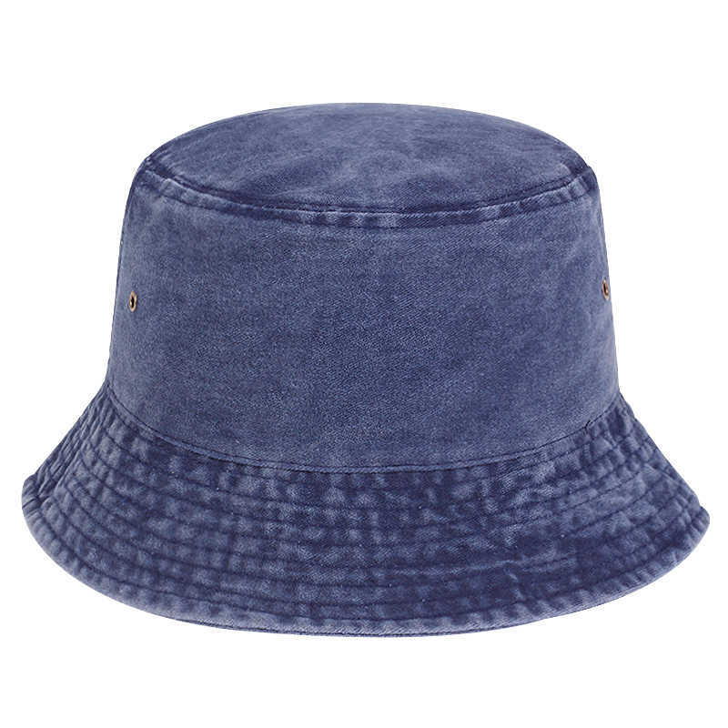 Geniş Memlu Şapkalar Yeni Katlanmış Fisherman's Washing Denim Unisex Fashion Bob Hip Hop Erkekler Panama Kadınların Kovası Güneş Hat Gorros G230603