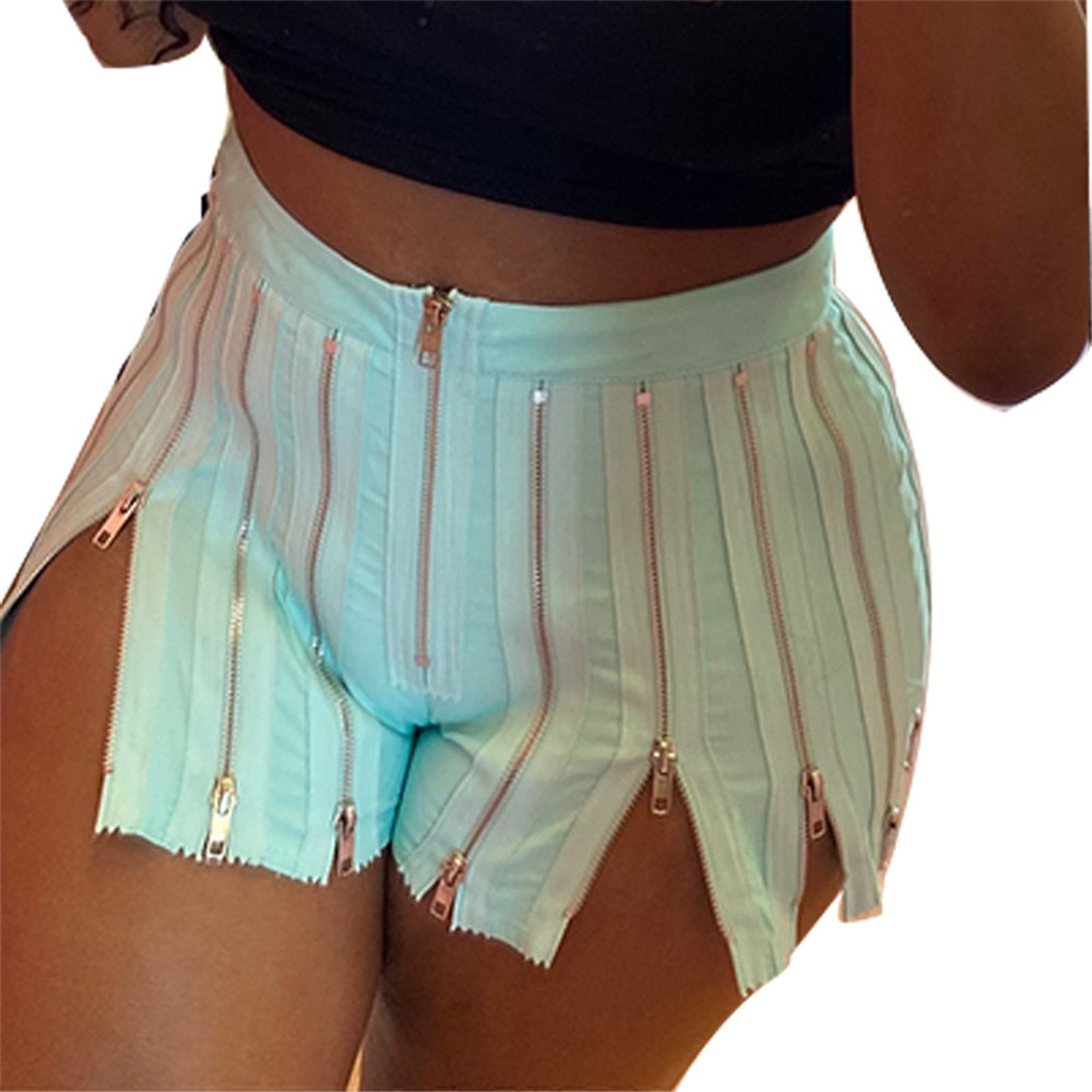 2023 Designer Zipper Shorts Summer Women High Waist Sports Shorts Casual Bottoms Street Wear Fashion Elastic Waist Short Pants Bulk Wholesale Clothes 9931