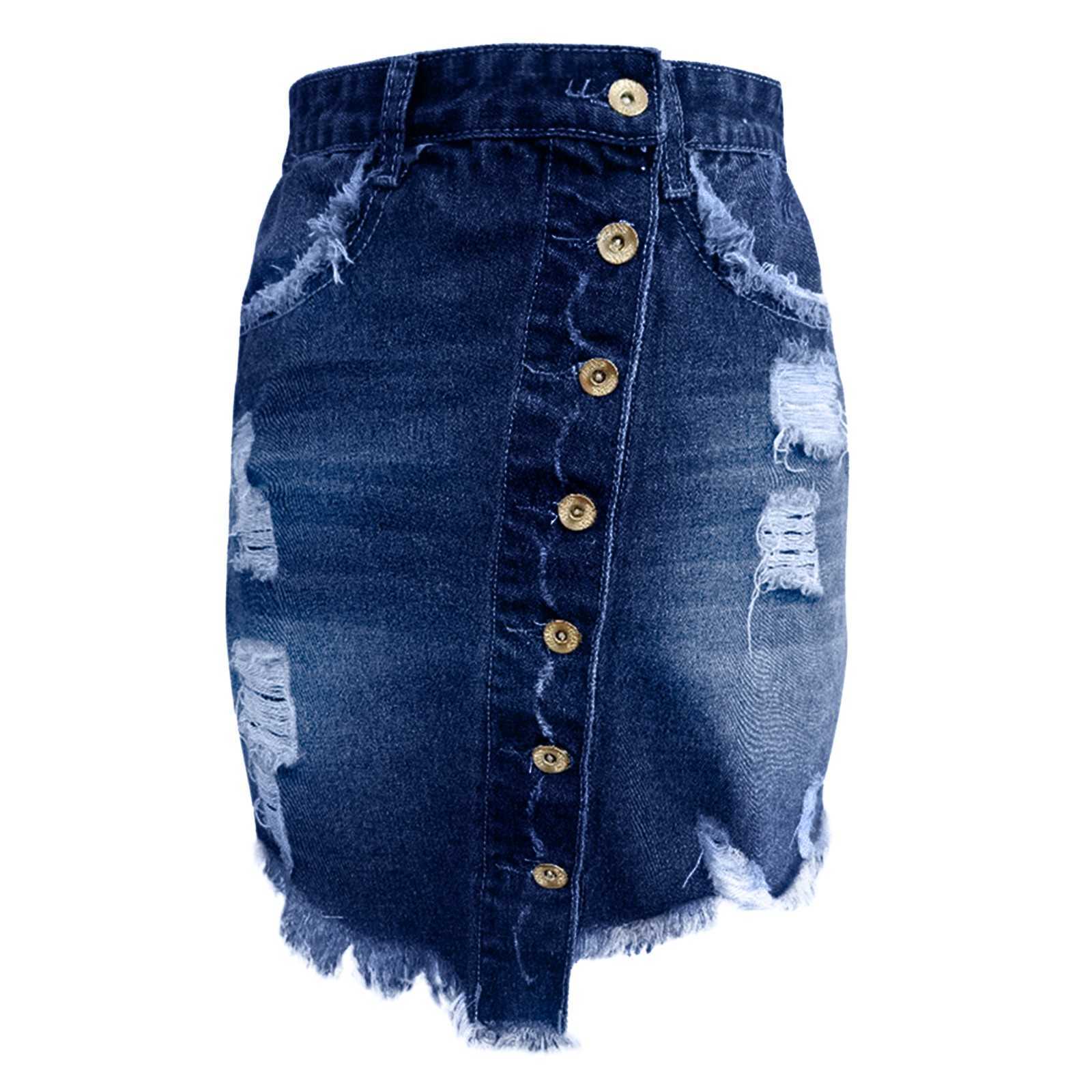 Rokken vrouwen casual temperatuur knop open hip half pocket ski denim shorts Ropa De Mujer Barata Y Env o Gratis Ofertas G220605