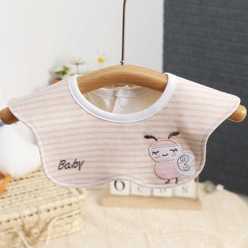 Lätzchen Spucktücher Baumwolle bedrucktes, modisches Baby-Shirt mit Rundhalsausschnitt, 360-Grad-Blumenlätzchen G220605