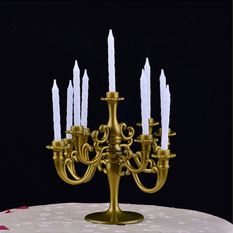 Bougies Et Chandelier Fête D'anniversaire Gâteau Bougeoirs Toppers Décoration Bougies Et Chandelier Support