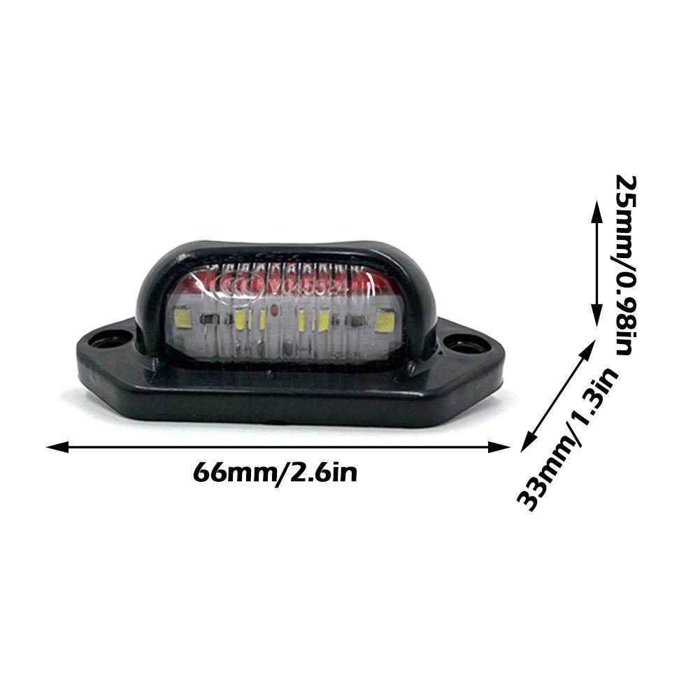 Ny 2st 12V 24V LED -registreringsskylt Ljus Chrome Number Plate Light Motorcykel RV CARAVAN LORRY TRUCK TRAILER PLATE LIGHING