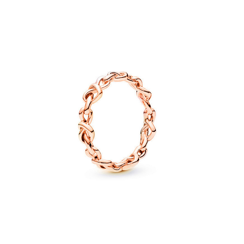 Pandora-925 sterling zilveren ringen Van Pandoradi's roségouden opening mode-stijl koppelring bijpassende ring voor dames