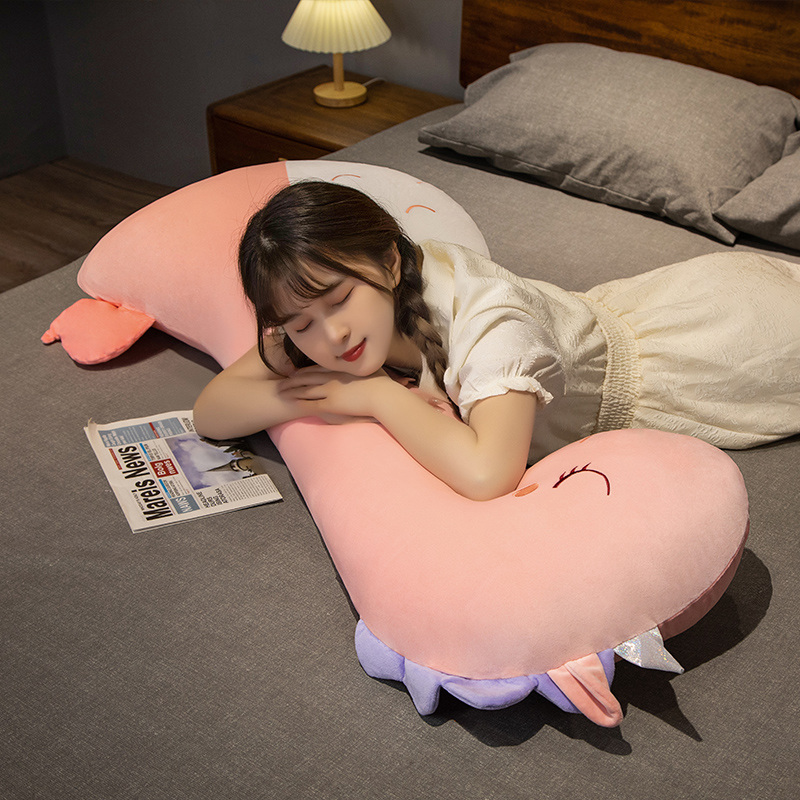 Hot 80-130cm Giant Plush Toy Adorable Stuffed Dinosaur Goose Giraffe Unicorn Long Throw Pillow Bed Sleep Cushion Girls Gift