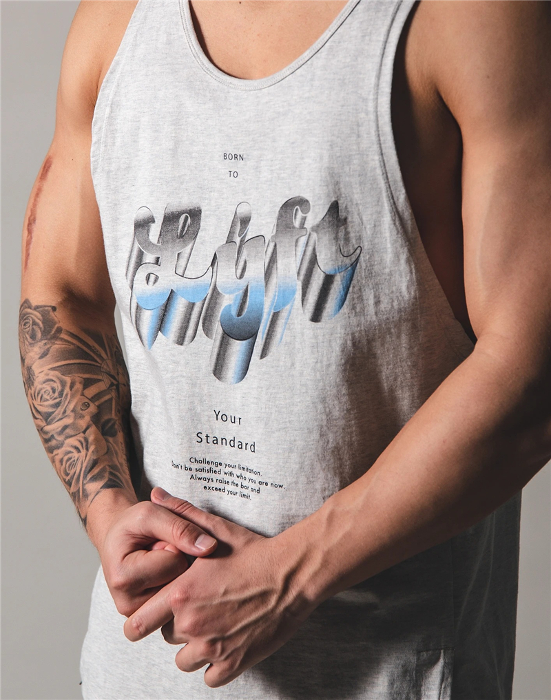 Men Bodybuilding Tank Tops Gym Workout Fitness Cotton Sleeveless shirt Running Clothes Stringer Singlet Male Summer Casual