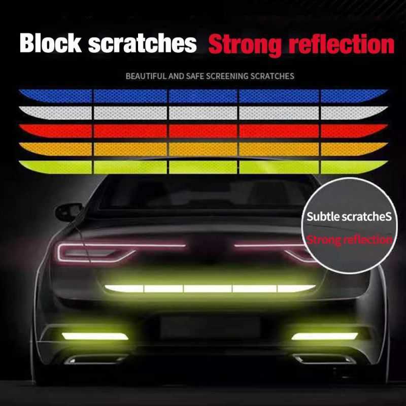 Car Car Rear Trunk Reflective Stickers Night Car Safety Driving Reflector Warning Mark Auto Body Waterproof Decal 90cm