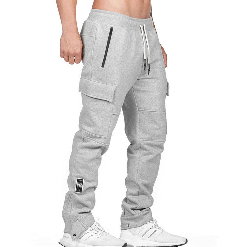 lu Männer Jogger Lange Hosen Sport Yoga Outfit Fleece Gym Große Taschen Jogginghose Jogging Hosen Herren Casual Cargo Hosen 3XL LL29378