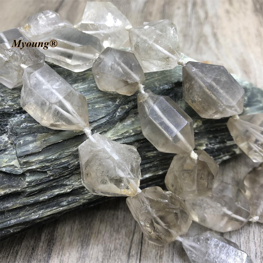 Cristal grande abril birthstone natural cru herkimers quartzo corte pepita contas para diy jóias fazendo my220719