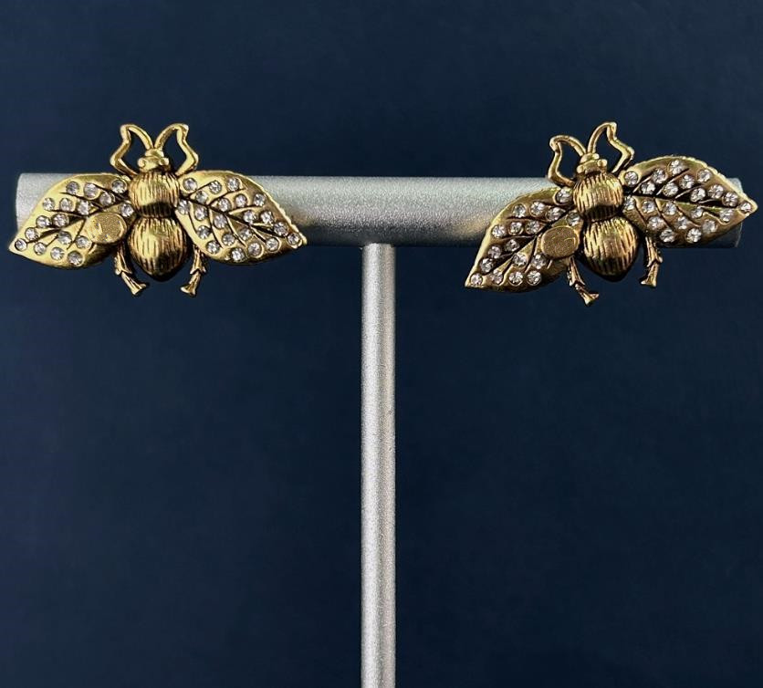 Дизайнерские пчелиные ожерелья ювелирные изделия для женщин винтажные медные хрустальные колье с серьгами браслеты женские ювелирные украшения