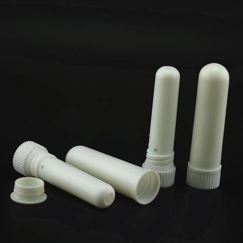 DHgate High quality white oil smell purpose empty PP plastic nasal inhaler tube essential oil nasal inhaler sticks with cotton wick wholesale freeship