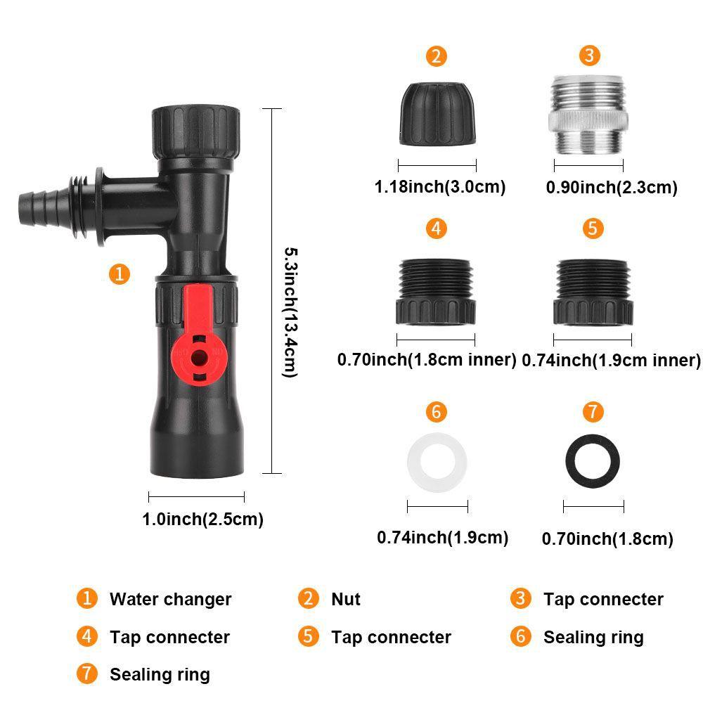 Ferramentas NICREW Aspirador de pó para aquário, sifão para aquário, tanque de peixes, cascalho, areia, filtro de água com 8L / min